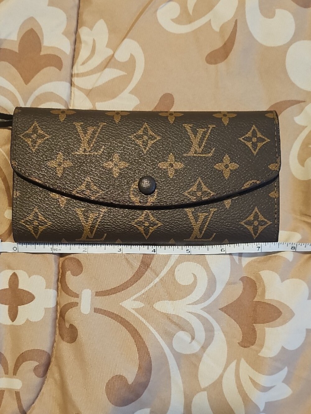 Inspired Monogram Canvas Brown Snap Wallet - Picture 2 of 10